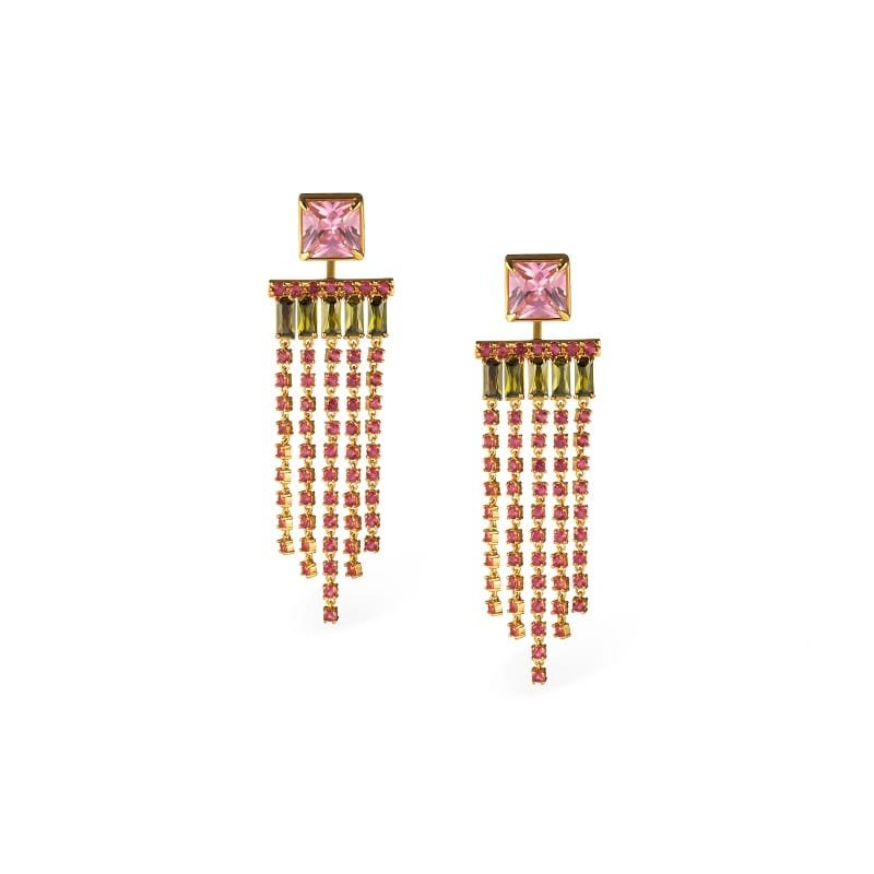 colorful fringe earrings