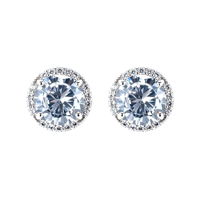 cubic zirconia diamond stud earrings