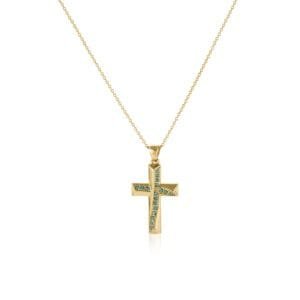 gold cross pendant necklace