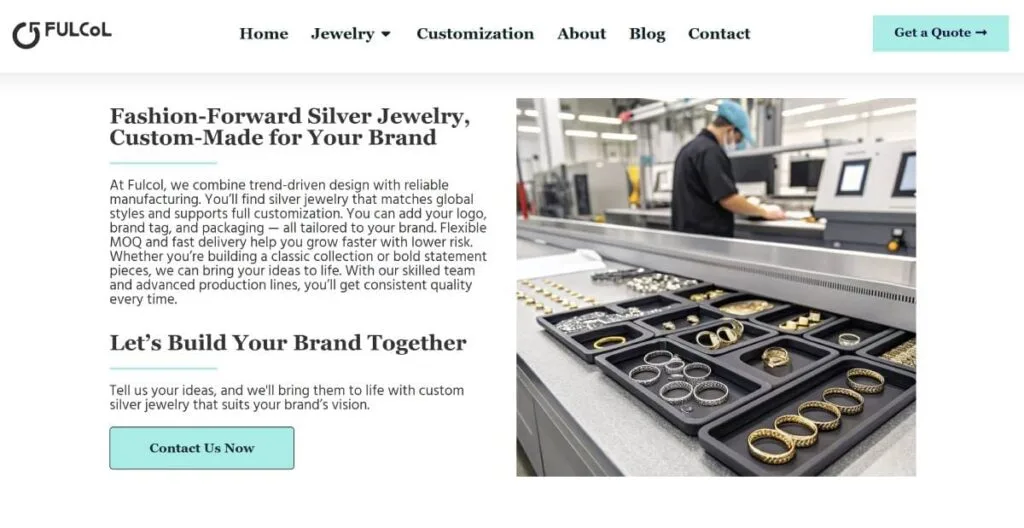 Fulcol sterling silver manufacturers