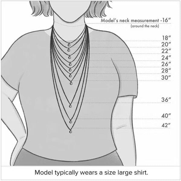 most common length of women's necklaces