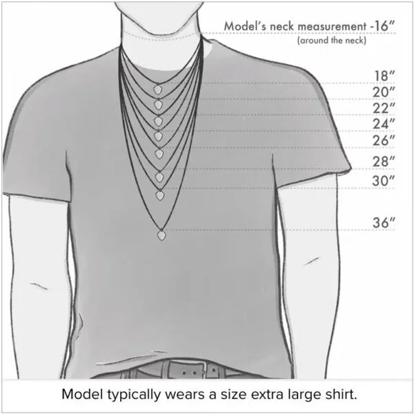 necklace sizechain length for men