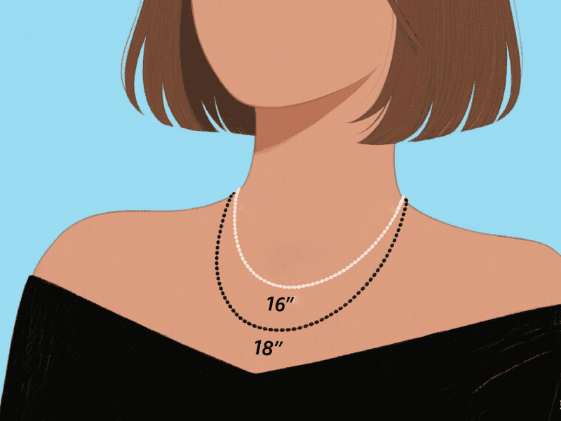 16-inch necklace and 18-inch necklace