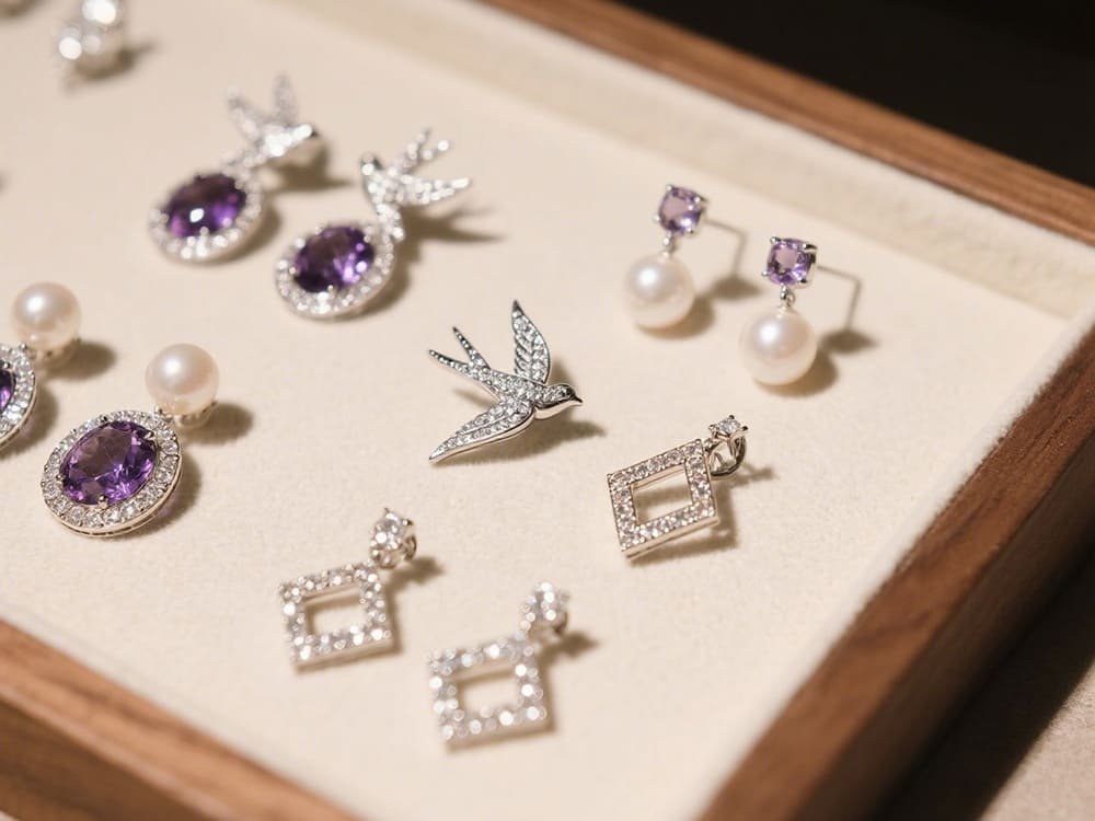 Silver earrings