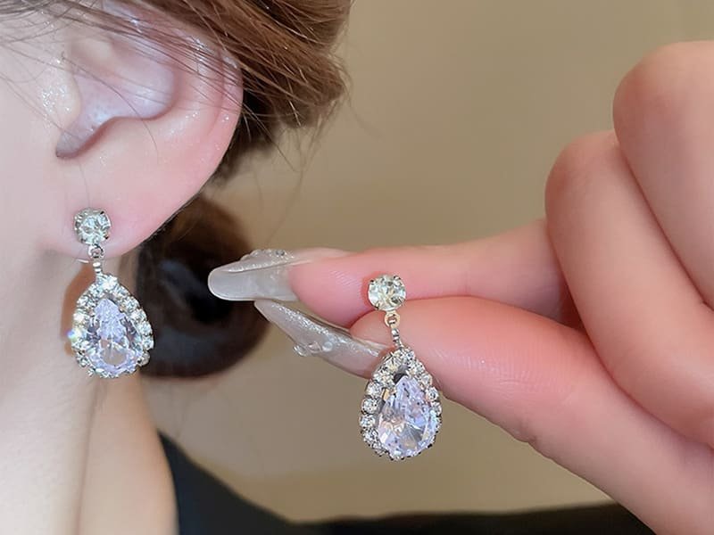 silver earrings
