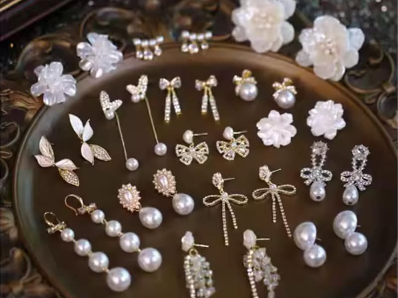 silver earrings