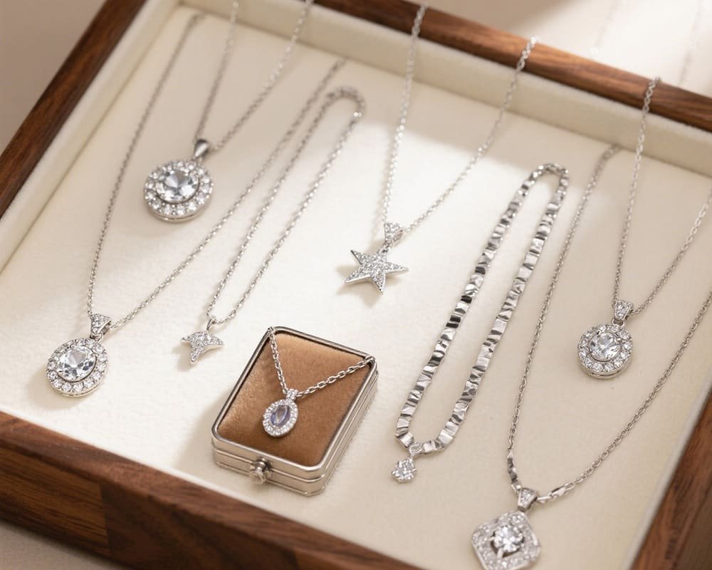 silver necklace