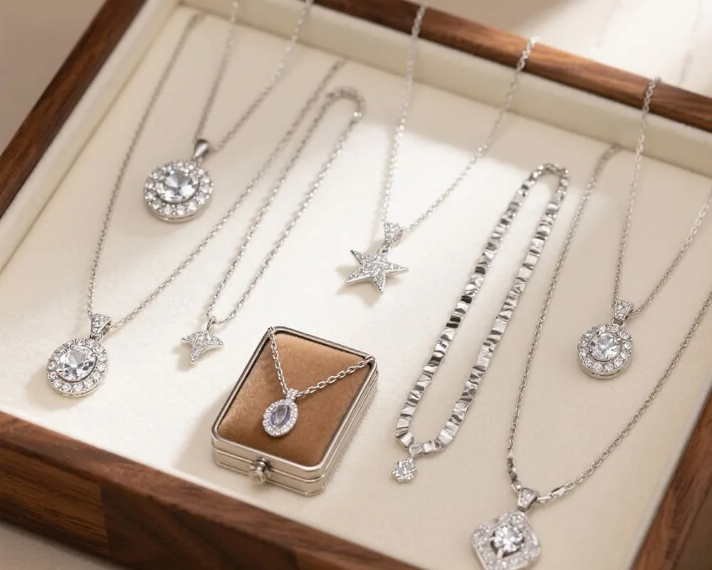 silver necklace