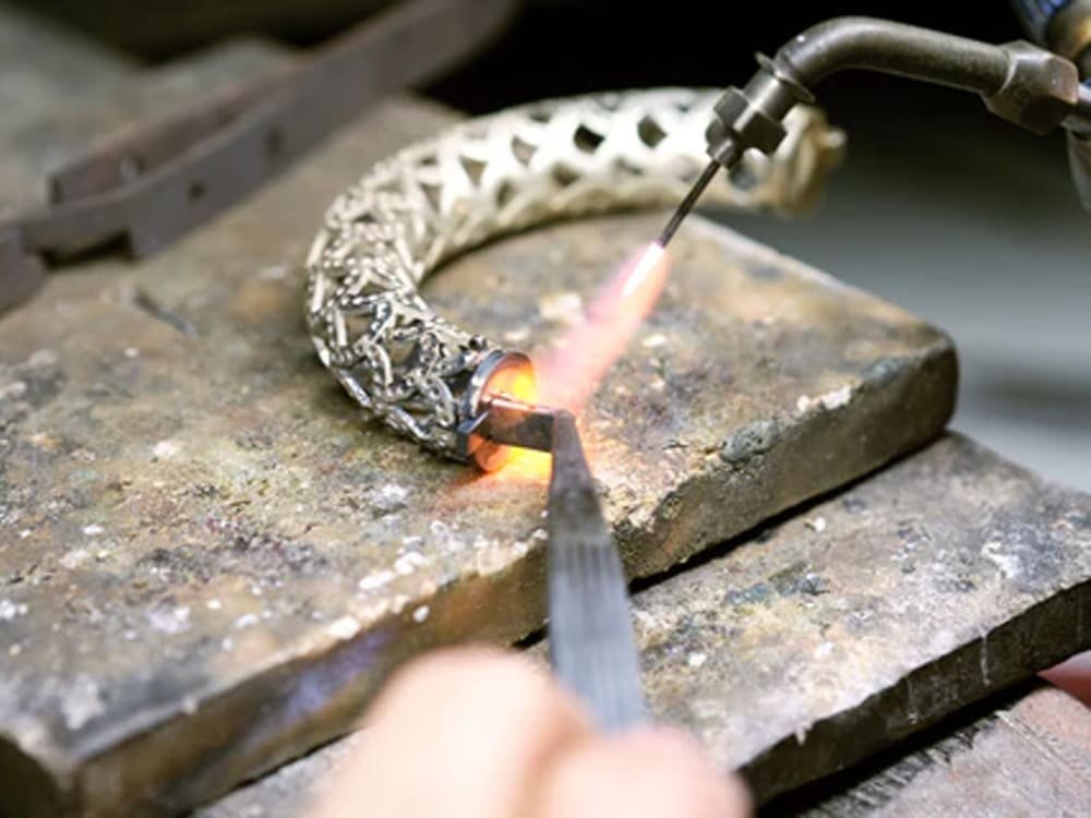 Silver jewellery soldering