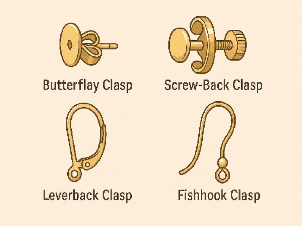 Types of earring buckles