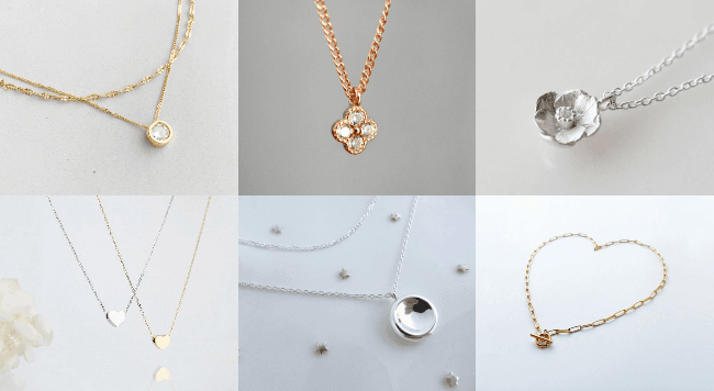 Different necklace styles