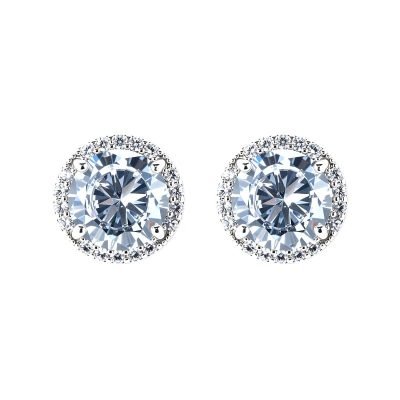 cubic zirconia diamond stud earrings