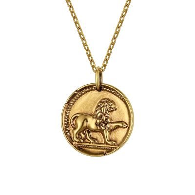 lion medallion necklace