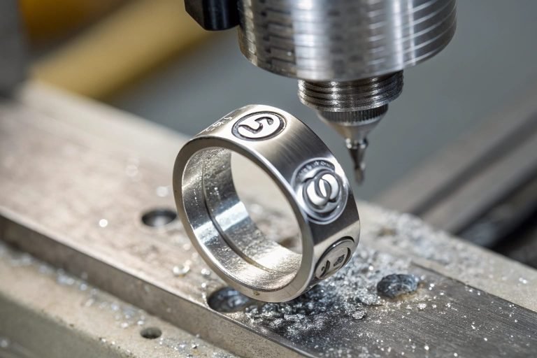 macro-shot-of-a-silver-ring-being-embossed